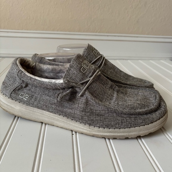 Hey Dude | Men's Wally Line Gray Slip On Shoes Size 13 Iron - Picture 1 of 8